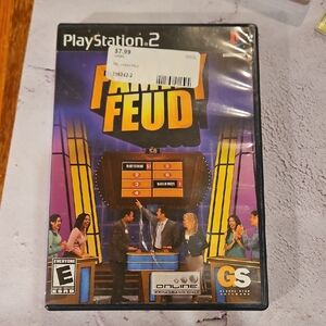 🌟3/$25🌟 Sony PlayStation 2 Family Feud Game - Purple and Yellow Cover